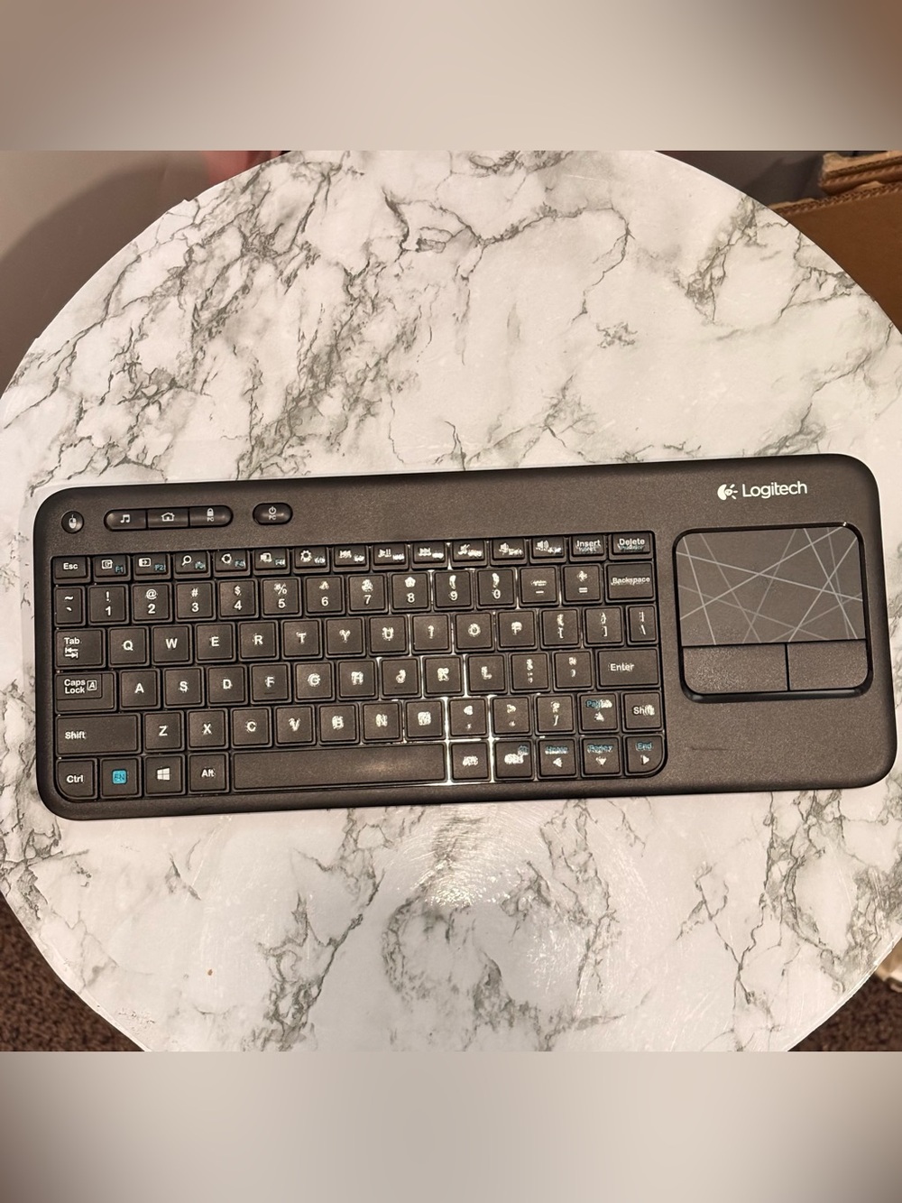 Logitech K400r 920-003070 Black Plastic Wireless Touchpad Keyboard